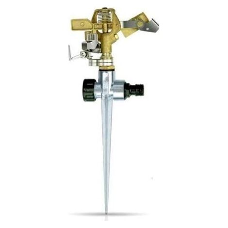 Arroseur de Jardin Impulse, 360 Degrés à Toute épreuve Arroseur à Gazon Impact Pulvérisateur D'irrigation avec Metal Spike pour Arroser Les Plantes Fleurs Légumes (1/4)