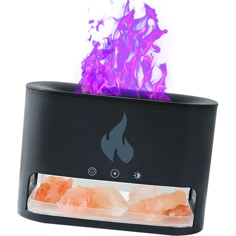 Humidificador ultrasónico de 250 ml con lámpara de cristal salino y luz multicolor, puerto USB tipo C, apagado automático y modelo de niebla fría silenciosa. (1/5)