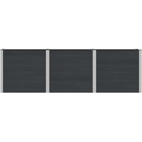 Maison Exclusive - Letto rialzato da giardino Nero 300 x 50 x 91 cm