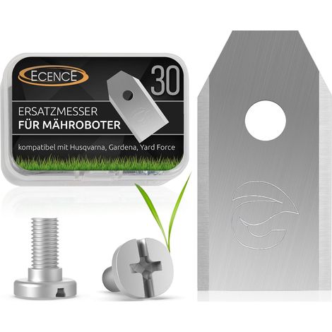 30 Lames Robot Tondeuse,Acier Inoxydable,Vis Incluses,Compatibles Husqvarna Gardena,Coupure Précise (1/5)