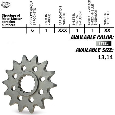 Piñón delantero autolimpiante Moto-Master para Sherco 250/300/450 SE '13-'23
