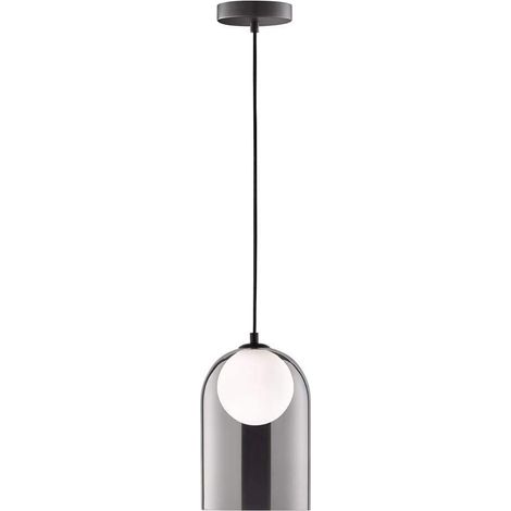 Hängeleuchte Schwarz Weiß G9 Glas Schirme Modern Pendelleuchte