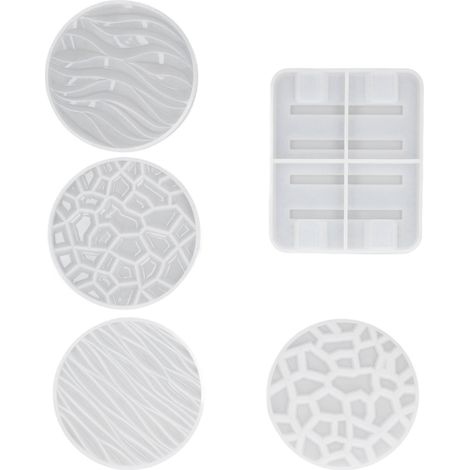 Moule en Silicone 3D pour Création de Dessous de Verre Ondulés - Réutilisable et Résistant