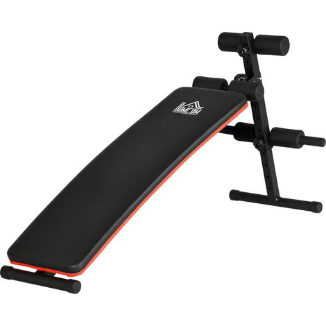 Établi ABS pliable et ajustable avec dossier rembourré, noir et rouge, 47x139x51-69cm (1/5)