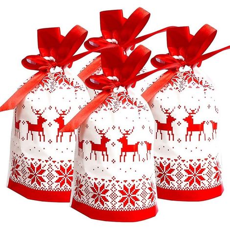 50 sacs de Noël à cordon, sacs cadeaux, sacs d'anniversaire (1/4)