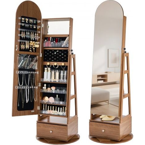 Armoire à bijoux pivotante à 360° - organiseur de bijoux sur pied (1/5)