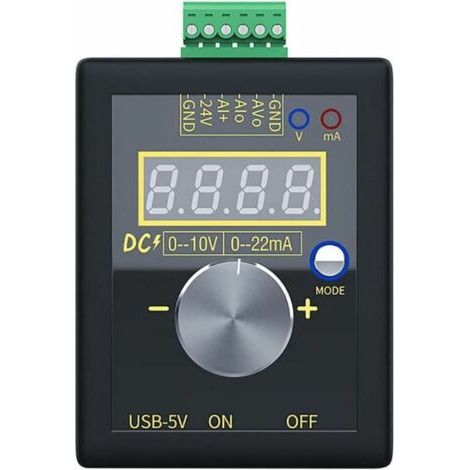 Générateur de Signal 0-10V / 0-4-20MA Courant et Tension Signal de Signal analogique Batterie de Lithium intégrée pour PLC Panneau Débogage Noir (1/5)