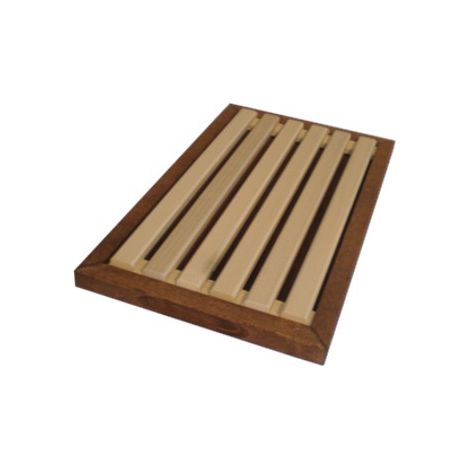 TAGLIAPANE IN LEGNO SCURO GRIGLIA ESTRAIBILE cm. 38x23x2