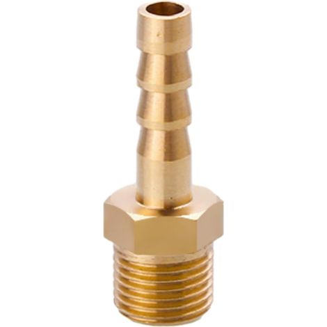 Raccord cannelé en laiton 1/2", filetage femelle, épisseur de métaux, barbillons, raccord tuyau, connecteur adaptateur pour air, eau, huile (épaisseur 8 mm) Filetage Mâle G1/8 4MM (1/5)