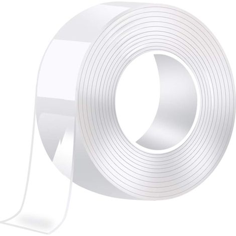 Ruban adhésif double face nano ultra-résistant, lavable et sans traces (3 cm x 3 m) (1/5)