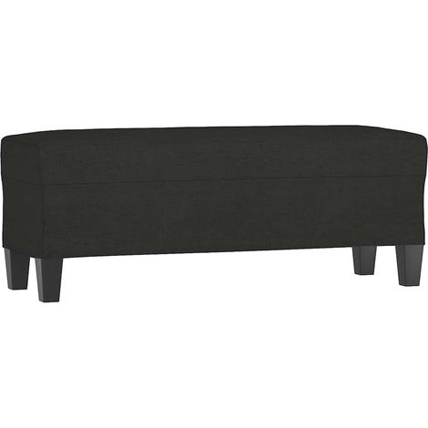 vidaXL Banco de tela negro 100x35x41 cm (1/2)