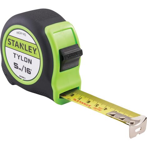 Stanley Hi-Vis 5m 16ft Tylon Tape Measure Green STA130602HG XMS24HVTAPE5