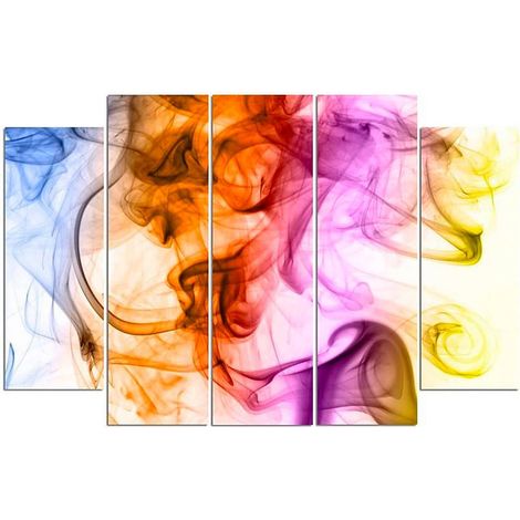 Tableau la fumée de couleur abstraction - 200 x 100 cm (1/3)
