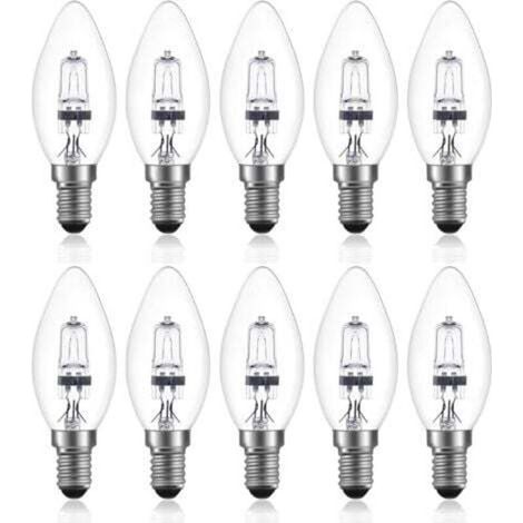42W E14 C35 Dimmable ampoule halogène AC 220-240V Blanc Chaud 2700K e14 transparante ampoule halogene bougie (10pcs) (1/4)