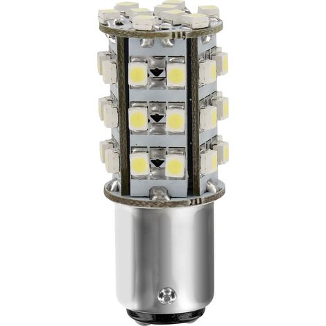 24V Hyper-Led 39 - 39 SMD x 1 chips - (P21/5W) - BAY15d - 1 pz - Scatola - Bianco - Doppia polarità (1/4)