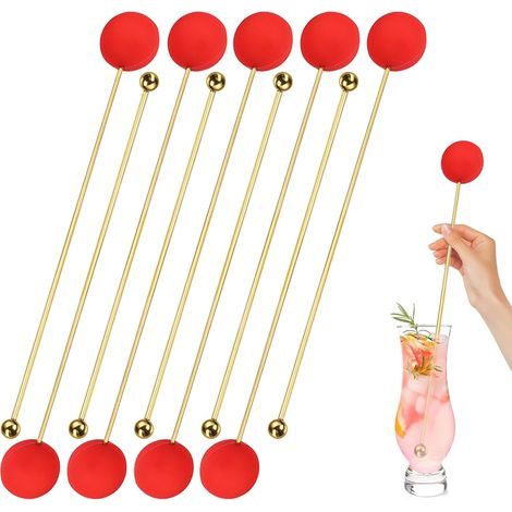 Bar portatile per condimenti, miscelatori per bevande, bastoncini per mescolare caffè per cocktail, cioccolata calda, panna, latte, succo, casa, bar, caffetteria e (1/5)