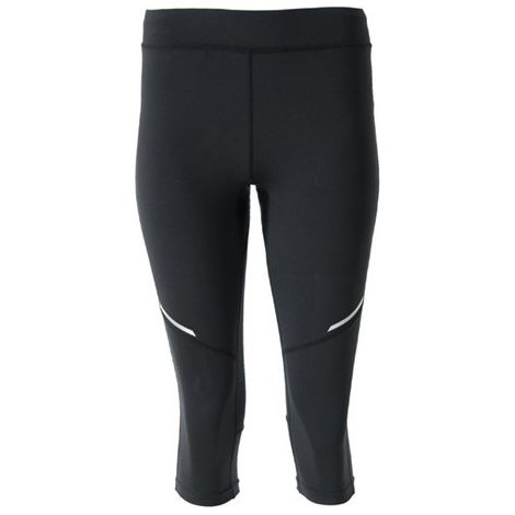 Malla deportiva de mujer a media pierna con detalles reflectantes ICARIA WOMAN M Negro (1/4)