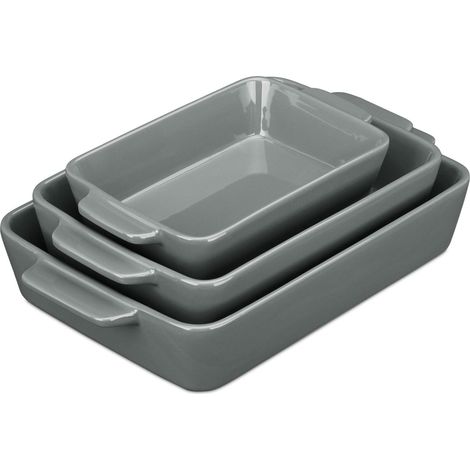 Ofenform Keramik 3er Set grau