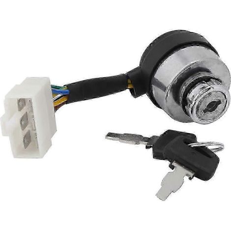 Interrupteur à clé de démarrage à 6 fils compatible avec les générateurs à essence 188F de 2,5 à 6,5 kW. (1/5)