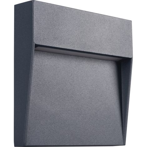 Lampada da parete LED decorativa - Quadrata - 4W - Antrasite - IP54 (1/5)