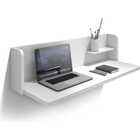 Mesa estudio para colgar Mod-Roman acabado blanco, 35 x 90 x 25 cm (fondo x ancho x alto) (1/5)
