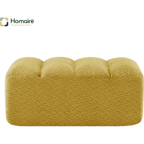 Pouf en plastique jaune 104 x 61 x 45 cm HOMAIRE (1/5)