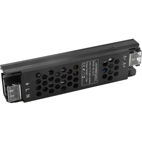 Alimentation LED à transformateur en alliage d'aluminium, mince, à découpage, tension constante, 60 W, AC 170-260 V, DC 24 V (1/5)
