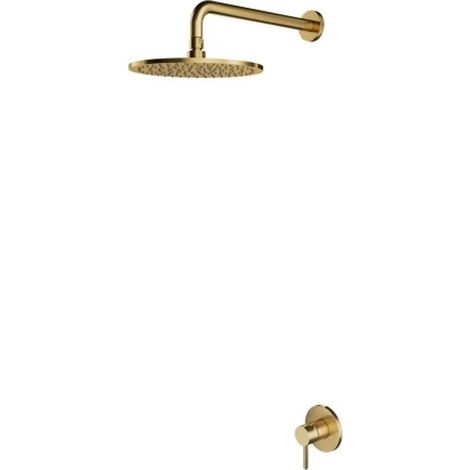 OMNIRES Y - Set mitigeur de douche encastré et douche de tête, avec corps d'encastrement, diamètre 25 cm, doré brossé SYSY36GLB (1/2)