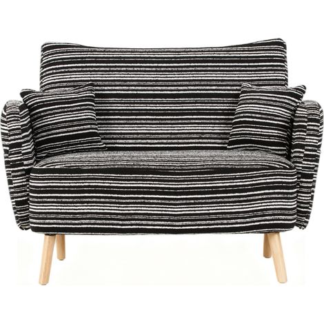 ELVMI Divano 2 Posti con Tasche Laterali per Soggiorno e Camera da Letto in Bouclé 121 × 81.5 × 87 cm Nero (1/5)