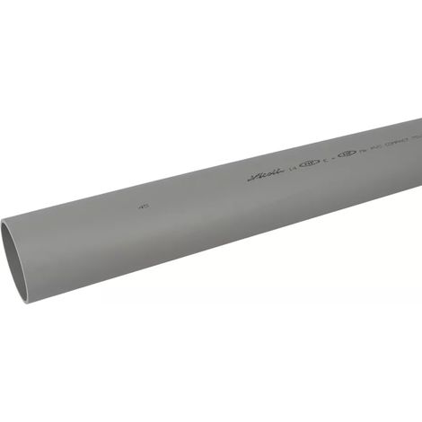 Nicoll – Tube d'évacuation PVC 75 mm – Longueur 1 mètre – Épaisseur 3 mm – Normes NFe et NF Me – Évacuation des eaux usées