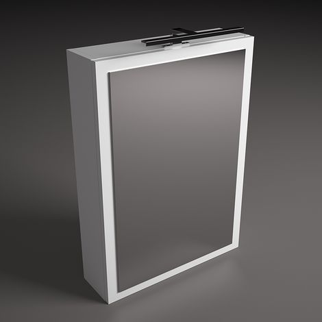 Specchio contenitore verticale bianco - lxhxp 50x70x15 cm (1/3)