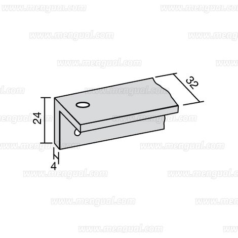 Placa Escuadra Montaje Guia En Techo Para Porteo (1/4)