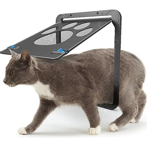 royaluxe - Porte pour chat 24 cm l x 29 cm H, rabat silencieux pour animal de compagnie, facile à installer, convient pour les chats, les petits chiens. (1/5)
