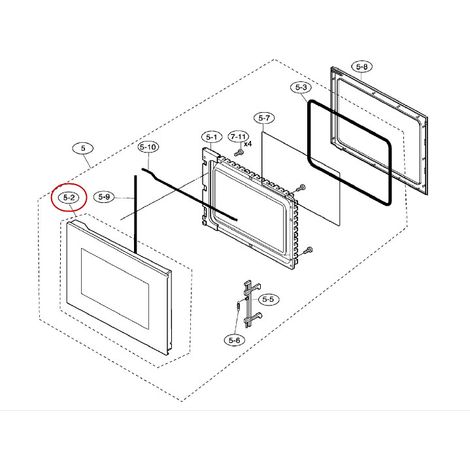VERRE DE PORTE POUR MICRO ONDES ARTHUR MARTIN - 5029911400