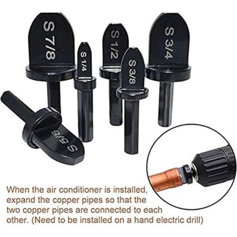 Extenseur De Tuyau - Acier À Roulement - Pour Tubes Cuivre Et Aluminium - 6 Pièces - Diamètres 6 3 À 22 2 Mm (1/4)