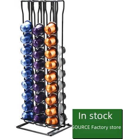 Soporte expositor para cápsulas de café Nestlé OASISWJ, estante de almacenamiento Nespresso, soporte de alambre, paquete de 60 aerosoles de plástico (YZ1362) (1/5)