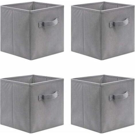 4er-Pack faltbare Aufbewahrungswürfel, 31 x 31 x 31 cm offene Aufbewahrungsboxen aus Vliesstoff, Stoffschublade, für Spielzeug Kleidung (1/5)