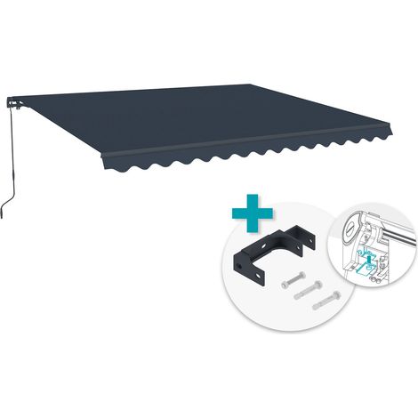 Toldo monobloque VECCHIO 4x3m gris con fijación al techo (1/4)