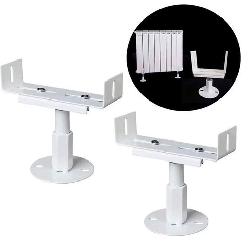 Pieds de radiateur traditionnels pour radiateurs réglables en hauteur, base en acier, support de sol, supports pour radiateurs colonnes (1/4)