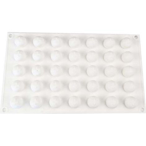 Silikonform mit 35 Mulden, 3D-Kugelform, ideal zum Dekorieren von Kuchen, Mousse, Desserts und Gebäck. (1/5)