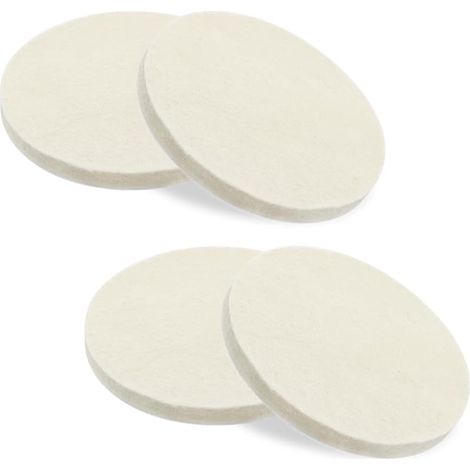 4 Pièces Tampons de Polissage en Feutre Épaisseur 100mm  8mm Feutre de Laine Tampon de Polissage pour Meubles Automobiles (4 Pouces) (1/5)