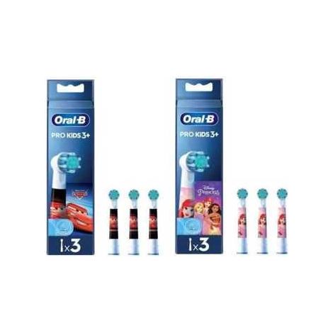 Oral B Brossettes Brosse à Dents Electrique Pro Kids Cars ou Princesse Lot de 3
