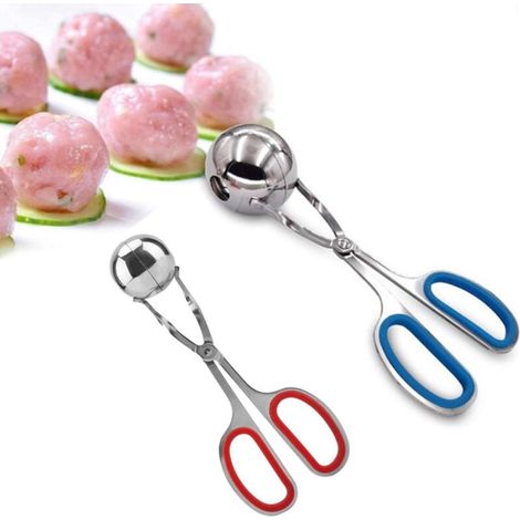 Set di 2 pinze antiaderenti in acciaio inox per polpette di riso, torte e biscotti, utensili da cucina - Crezuo