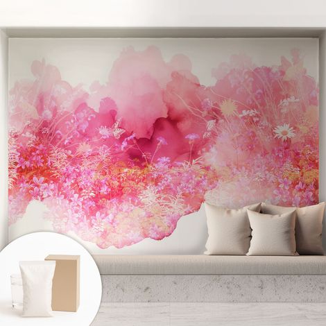 Papier peint intissé avec imprimé pour intérieur moderne application facile a motif - Colle incluse gratuite Motif floral 208x146 cm (1/5)