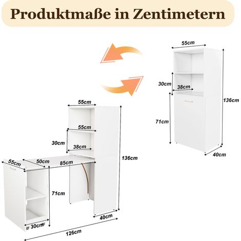 Modulares Sofa aus MDF in Weiß 76 x 55 x 136 cm HOMAIRE (1/5)