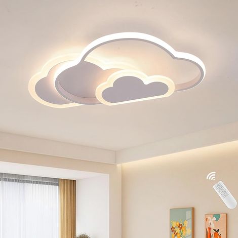 1 Plafonnier Nuage, Acrylique, Dimmable, Télécommande, Salon Chambre Couloir (1/4)