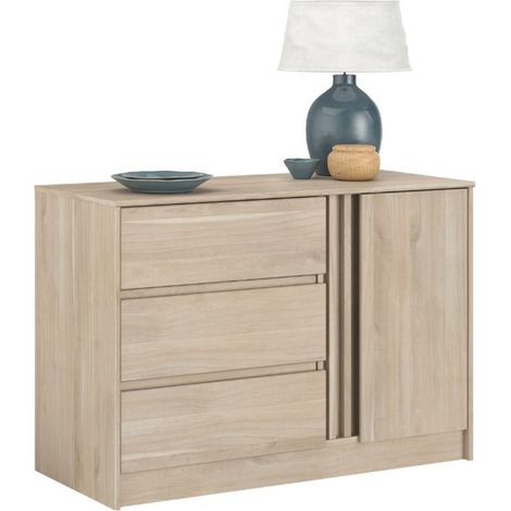 Cómoda dormitorio matrimonio color roble japones 3c 1p (1/5)