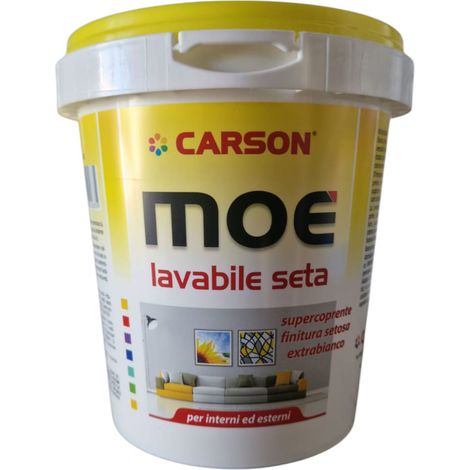 MoÉ idropittura lavabile bianco opaco lt. 0,75 – effetto seta supercoprente