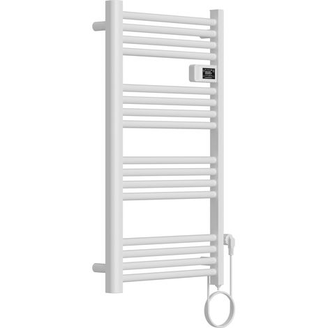 Sèche-serviettes électrique avec radiateur 96 x 54 cm 500watts blanc (1/4)