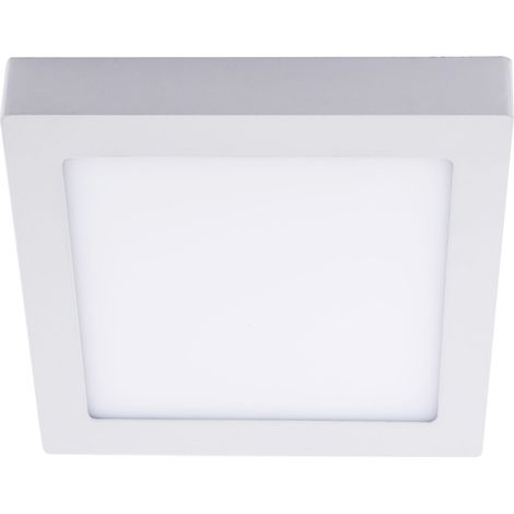 Plafón LED SMD "Know" cuadrado (12W 4000K 960lm) IP20 17,5x17,5cm fabricado en aluminio y acrílico color blanco (1/3)